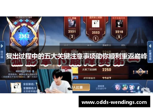 复出过程中的五大关键注意事项助你顺利重返巅峰